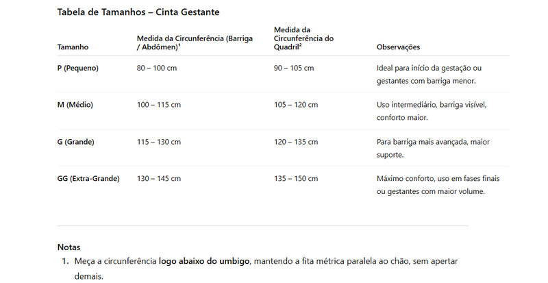 Cinta Materna - Cinta Para Alívio do Peso Abdominal e de Dores na Coluna em Gestantes