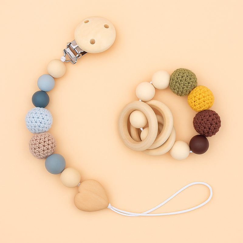 Bebê Acalme - Porta Chupeta e Mordedor Relaxante Para Bebês com Design Elegante