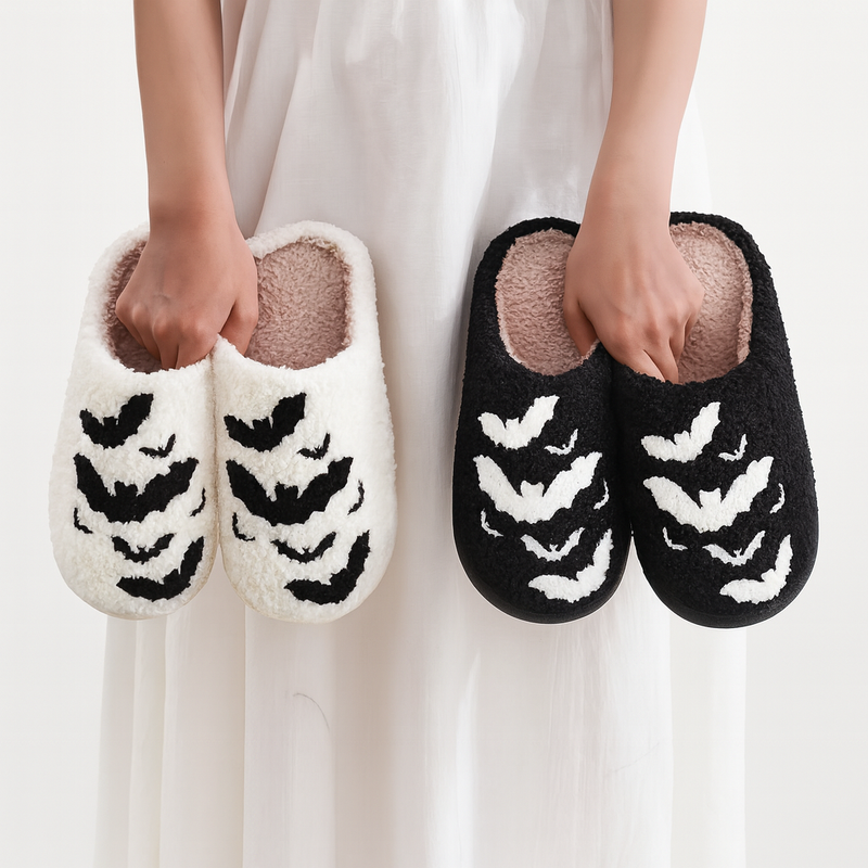 Comfort Bat - Pantufas Confortáveis com Estampa Morcego
